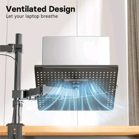 Redbat Monitor and Laptop Mount Stand, Fully Adjustable Monitor Arm - Picture 6 of 8